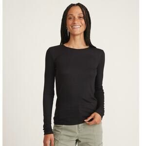 Marine Layer Size Medium Black Long Sleeve Top